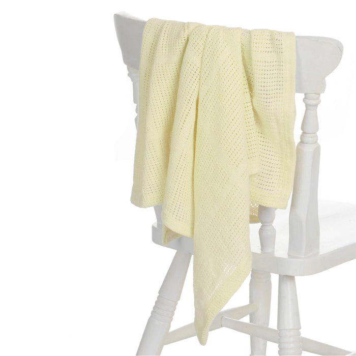 Baby Cellular Cotton Yellow Blanket