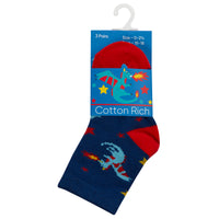 Baby Cotton Rich Dragon Socks 3 Pairs