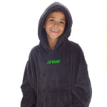 Personalised Boys Charcoal Plain Oversized Blanket Hoodie