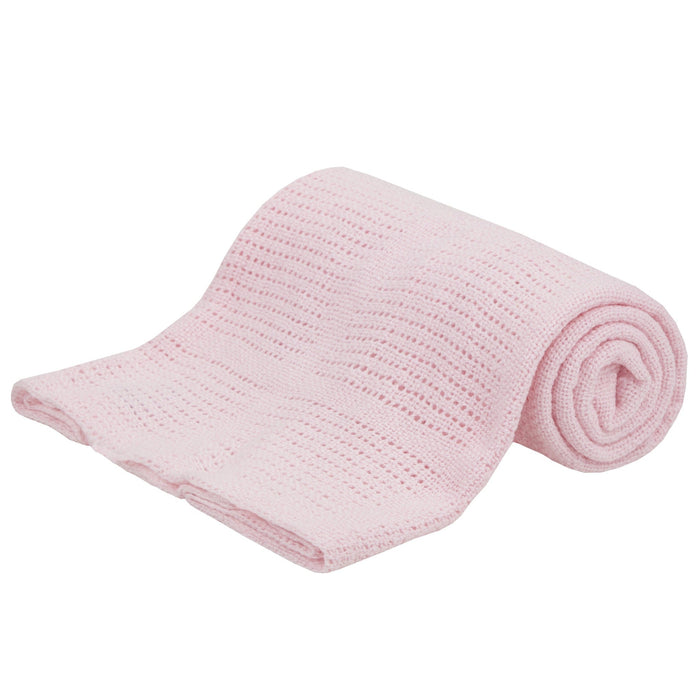 Baby Girls Cellular Blanket 70 x 90cm Pink