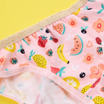 Girls 100% Cotton Fruits Briefs 5 Pack