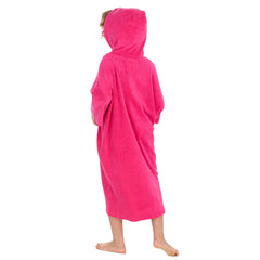 Girls Pink Towelling Beach Cover Up 