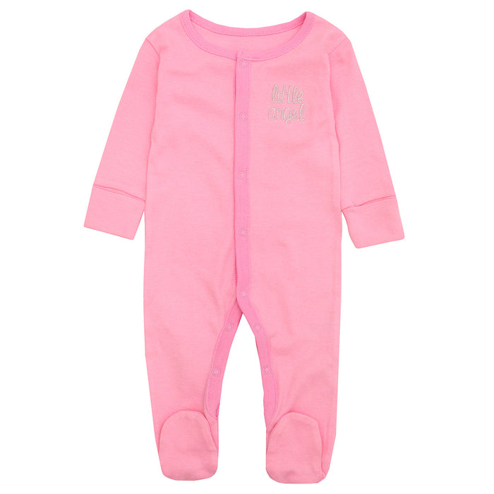 Newborn Baby Little Angel Pink Sleepsuit