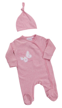 Baby Butterfly Sleepsuit and Hat Set