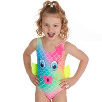 Girls Rainbow Fish One Piece Swimsuit