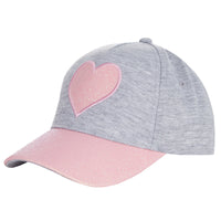 Girls Glitter Heart Baseball Cap