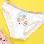 Girls 100% Cotton Fruits Briefs 5 Pack