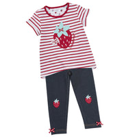 Girls Strawberry T-Shirt and Leggings Outfit