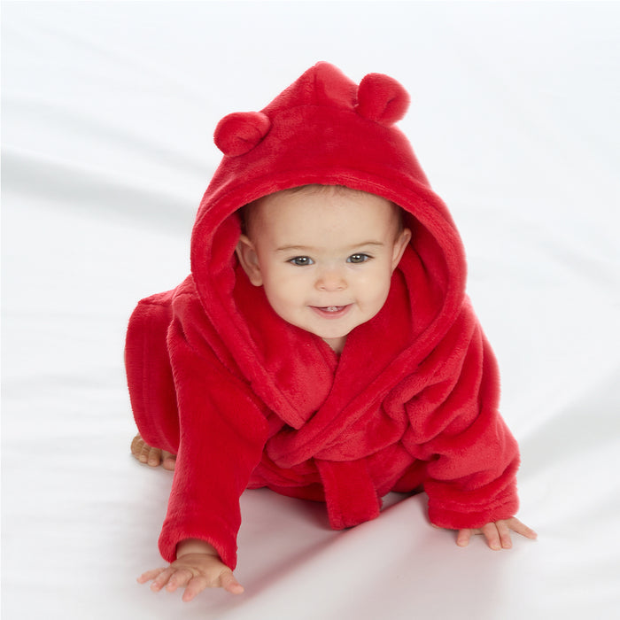 Personalised Baby Bear Ears Red Robe