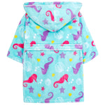 Girls Seahorse Aqua Robe