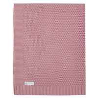 Baby Knitted Dusky Pink Blanket