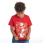 Infants Christmas Novelty Print Short Sleeve T-Shirt Red
