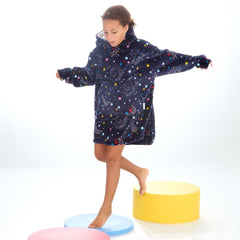 Girls Celestial Print Oversized Blanket Hoodie