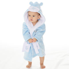 Personalised Baby Teddy Bear Robe Blue