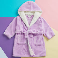Girls Plain Purple Robe