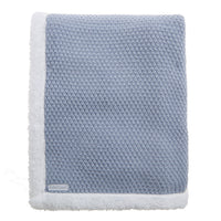 Baby Knitted Sherpa Blue Blanket