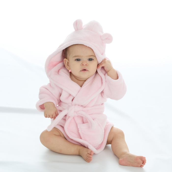 Baby Pink Elephant Robe and Comforter Set