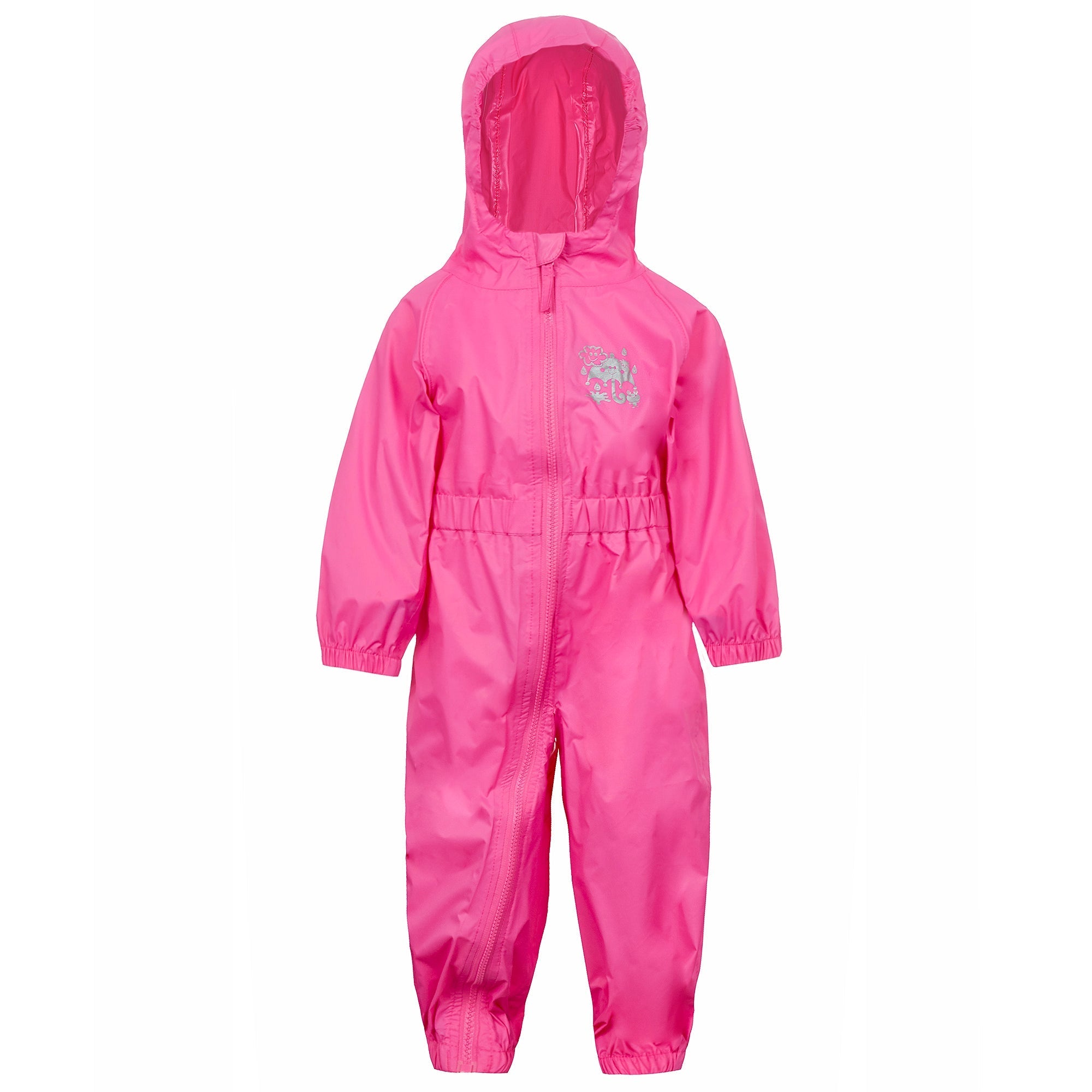 Childrens Unisex Waterproof Puddlesuit Rain All In One Set Pink