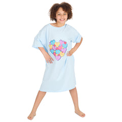 Girls Oversized Blue Sleep Dress