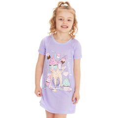 Girls Sweet Treats Purple Nightie