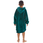 Boys Shimmering Teal Oversized Blanket Hoodie