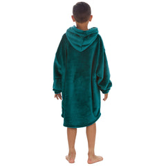Boys Shimmering Teal Oversized Blanket Hoodie