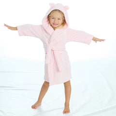 Girls Bear Ears Pink Robe