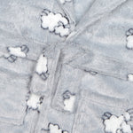 Baby Lamb Print Grey Robe