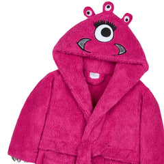 Girls Snuggle Monster Pink Robe