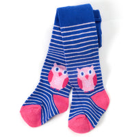 Baby Cotton Rich Striped Owl Tights 1 Pair