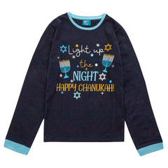 Kids Chanukah Theme Pyjamas Sets Navy