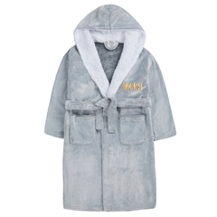 Personalised Girls Frosted Grey Robe