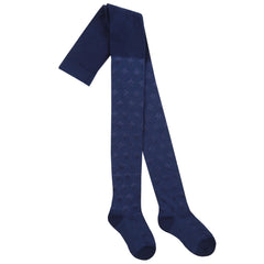 Girls Blue Star Pattern Tights 1 Pair
