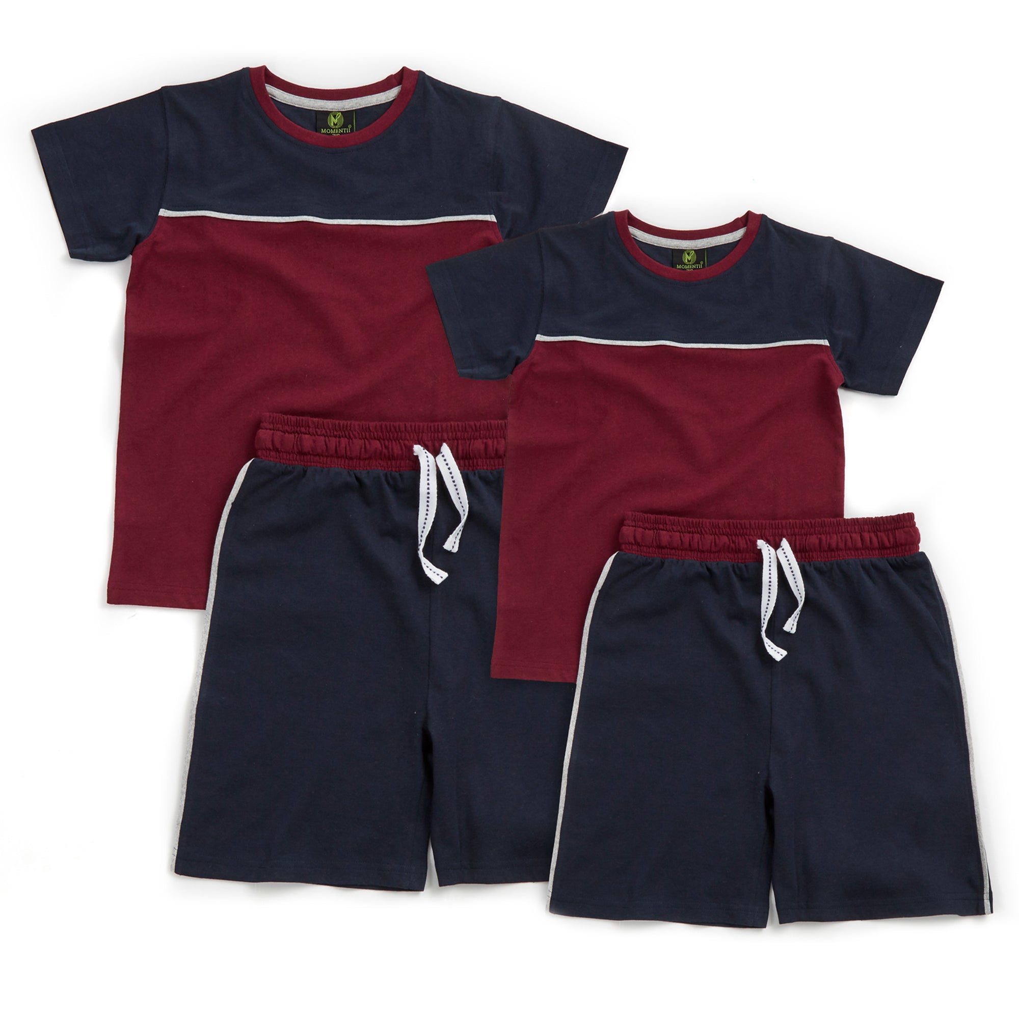 MINI ME Mens and Boys Navy Cut Sew Pipping Matching Pyjamas Sets Minikidz