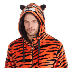 MINI ME Mens Boys Tiger Hooded Onesie 