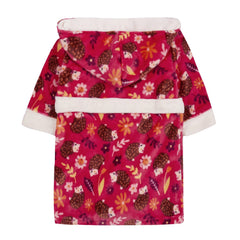Girls Personalised Pink Hedgehog Robe