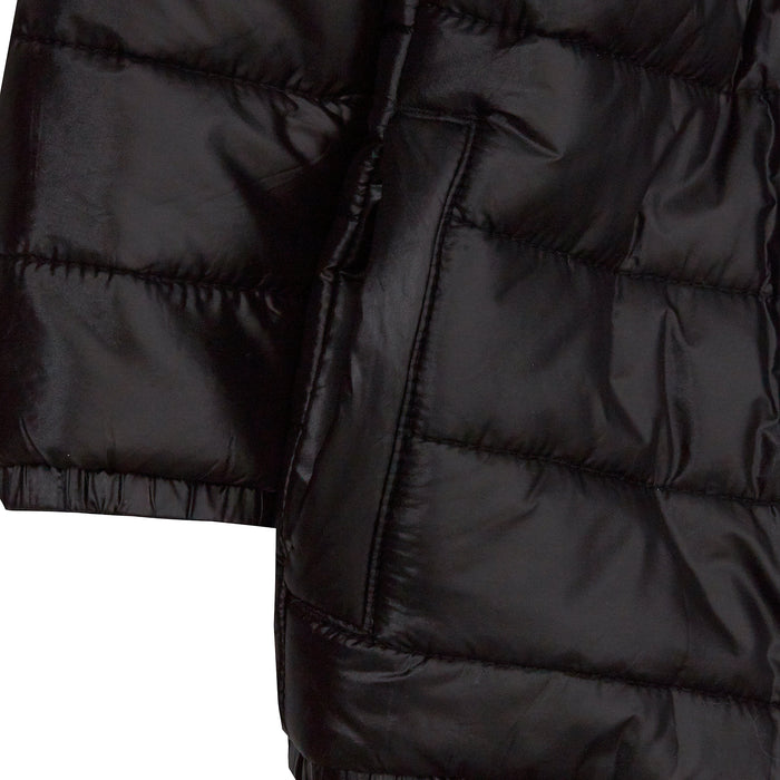 Boys Black Hooded Puffer Jacket