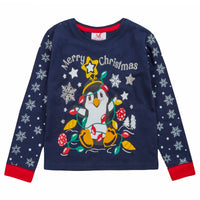 Boys Christmas Penguin Pyjama Set 