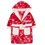 Girls Personalised Pink Hedgehog Robe