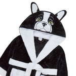 Boys French Bulldog Novelty Robe Black