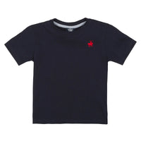 Boys Short Sleeved Embroidered Essential T-Shirt Navy