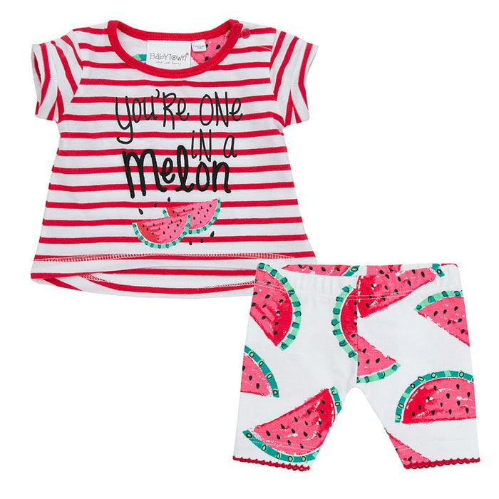Baby Girls Watermelon T-Shirt and Leggings Outfit