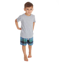 Boys T-Shirt and Woven Shorts Pyjama Set Grey