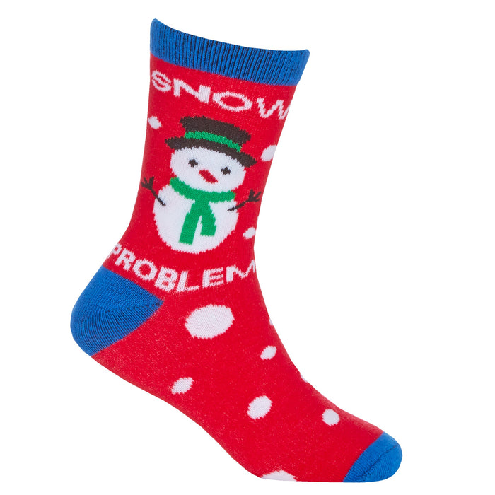 Boys Christmas Socks 3 Pairs Red Problem