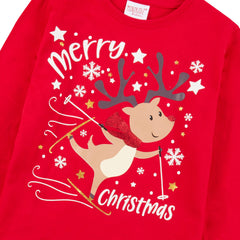 Girls Christmas Reindeer Pyjama Set 