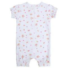 Newborn Baby Girls Floral Shortie Romper