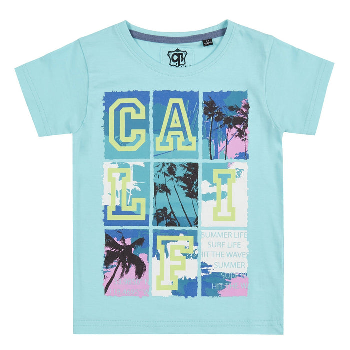 Boys Blue Calif Printed T-Shirt