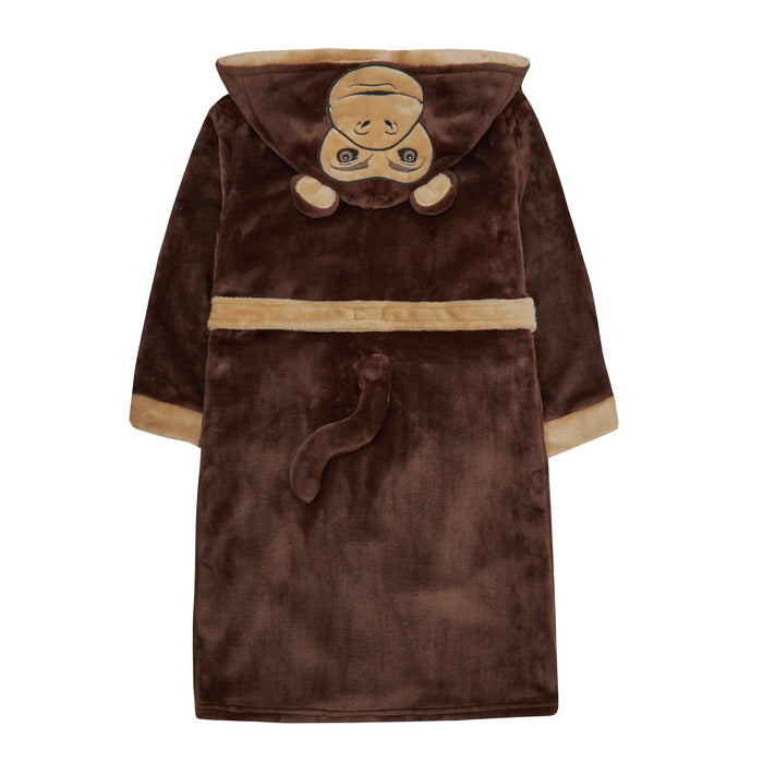 Boys Wild Animal Novelty Hooded Dressing Gown Robes Monkey