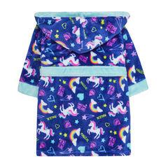 Girls Rainbows Blue Robe