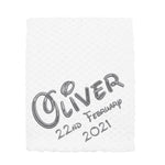 Personalised White Waffle Blanket